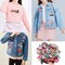 30pcs Girls Iron on Patches for Clothing Jackets DIY Sew Embroidered Applique Decorative Repair Patches